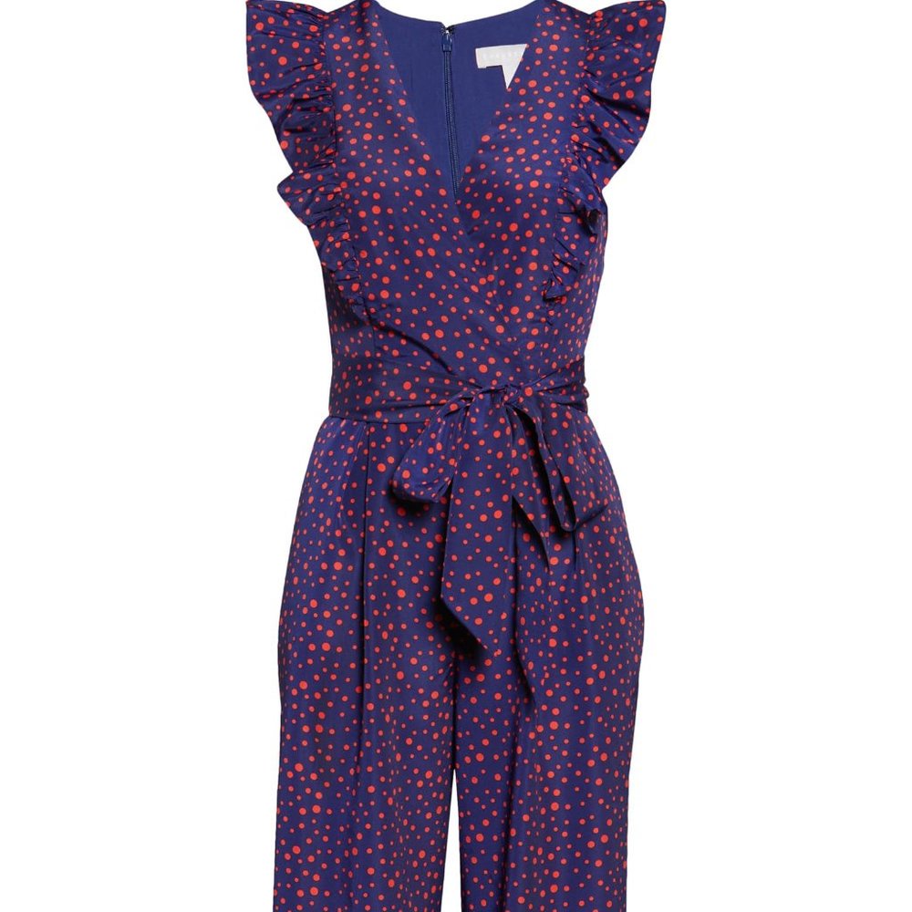 CHELSEA28 Ruffle Crop Jumpsuit
